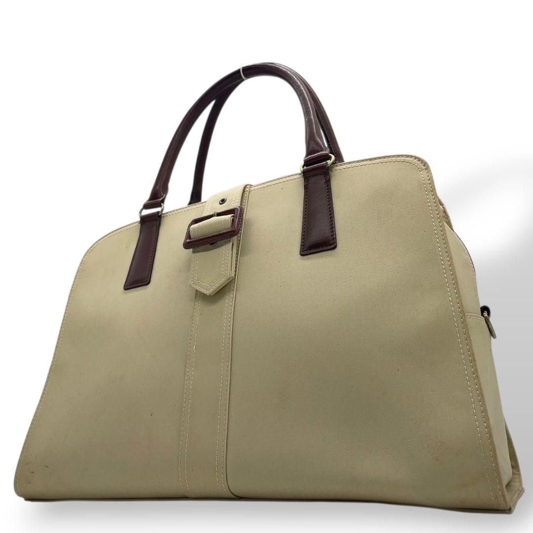 Burberry ベージュ レザー ハンドバッグ BURBERRY 】バーバリー