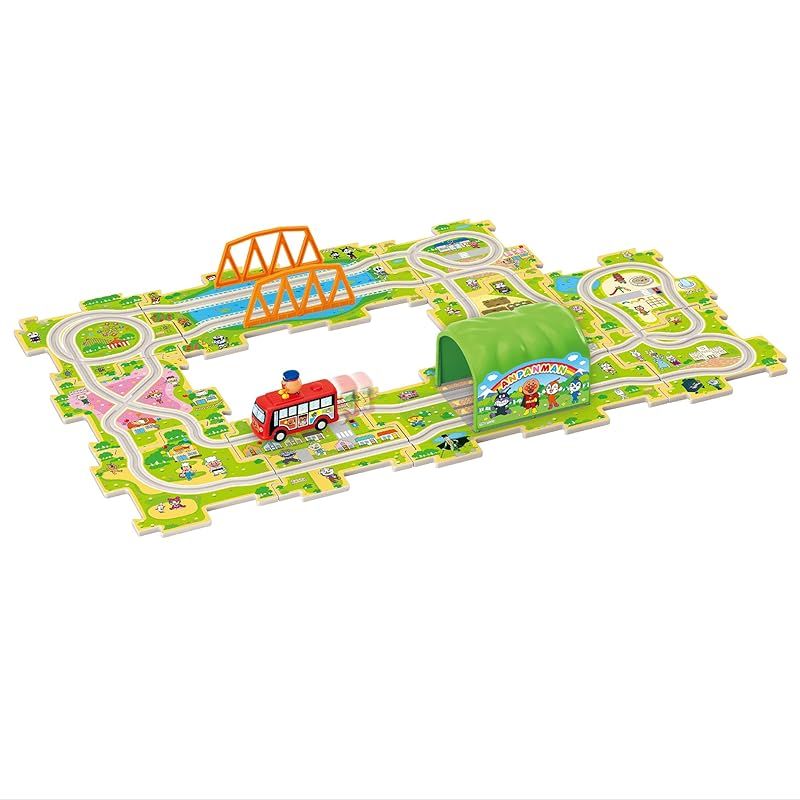 ジョイパレット JOYPALETTE アンパンマン パネルをつなげてレッツゴー! くねくねパズルDX 14x38x26cm プラスチック