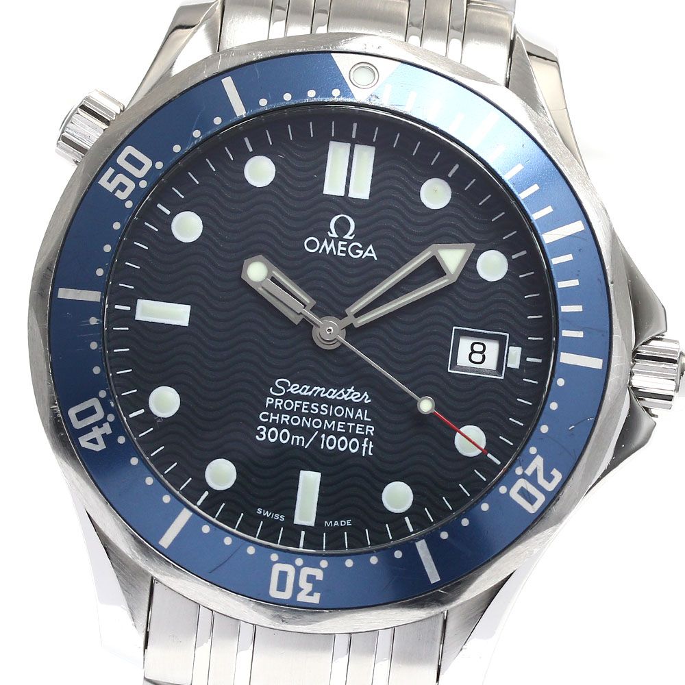 オメガ OMEGA 2531.80 シーマスター300 デイト 自動巻き メンズ保証書付き_887170