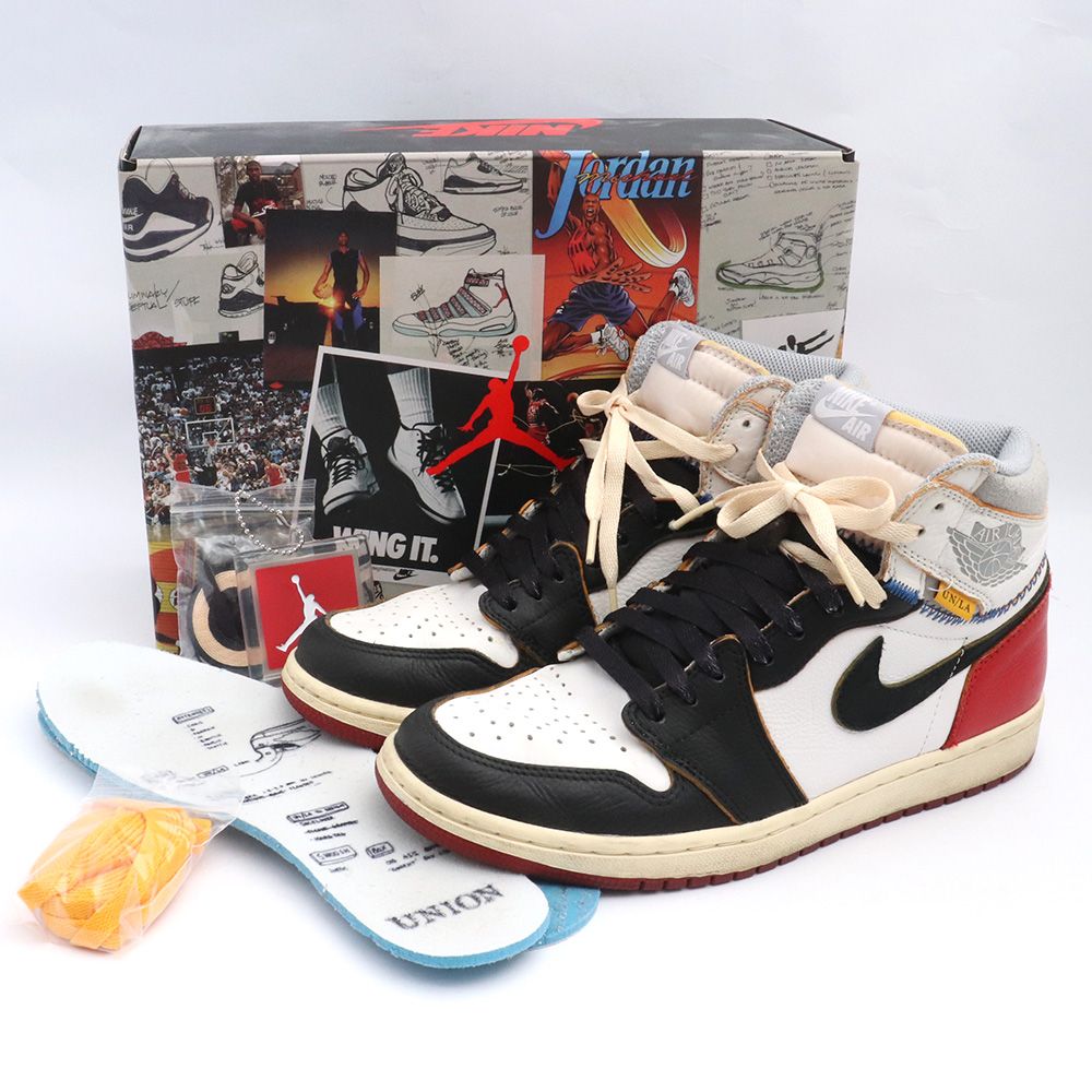 26.5cm NIKE × UNION Air Jordan1 NRG Varsity Red Wolf Grey - GRAIZ