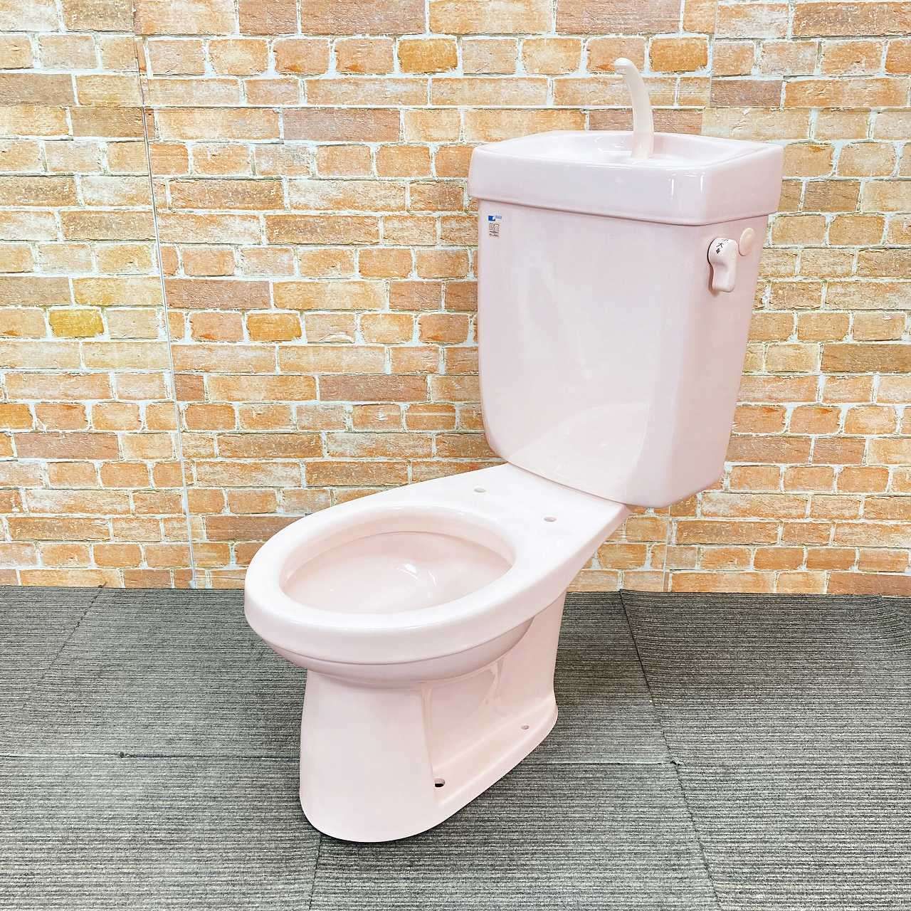 品 INAX イナックス トイレ 洋式便器 床下排水 C-18S 排水芯540mmとタンク 型番不明 一式セット LR8 ピンク 66J100801