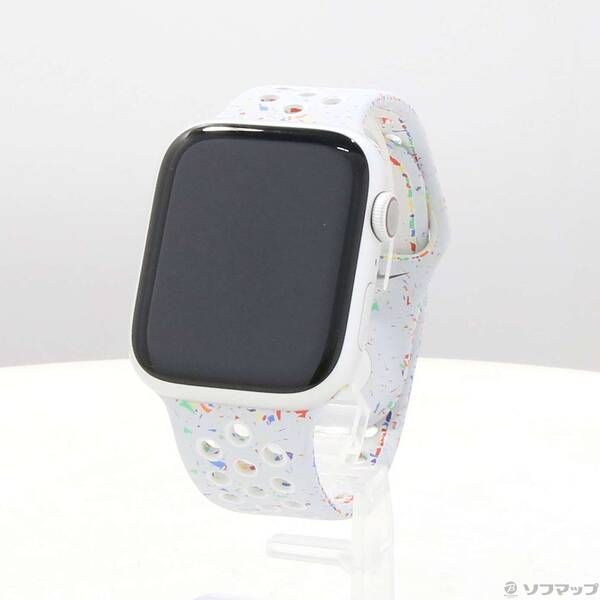 〔 品〕 Apple Watch Series 9 GPS Cellular 45mm シルバーアルミニウムケース ピュアプラチナムNikeスポーツバンド 262