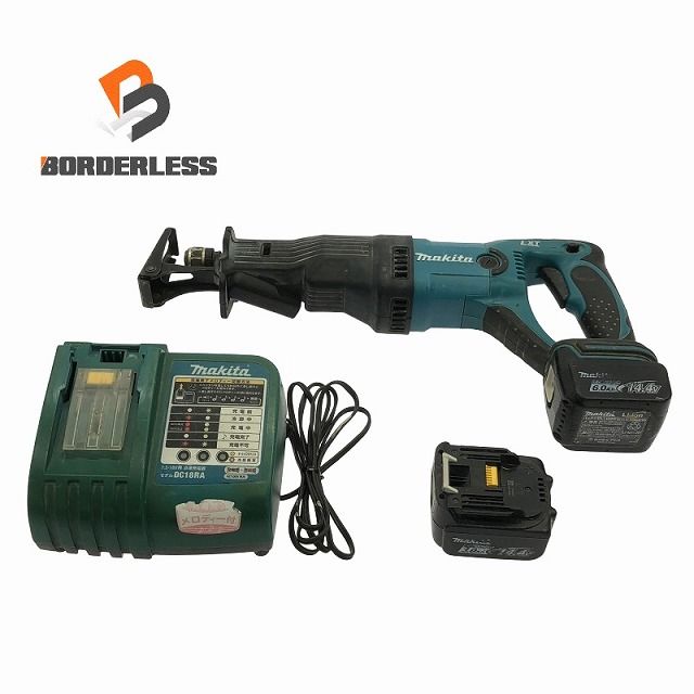 品 makita マキタ 14.4V 充電式レシプロソー JR141D バッテリ2個 3.0Ah6.0Ah 充電器付 コードレス セーバソー セーバーソー