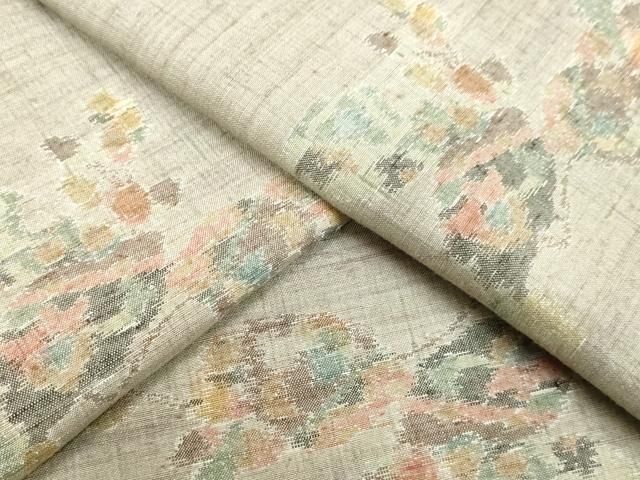 平和屋着物○小千谷紬 南天文 正絹 逸品 DAAV1285tw （平和屋着物□虹  