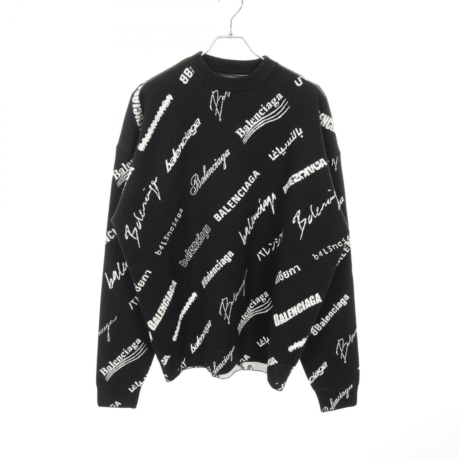 バレンシアガ BALENCIAGA ニット logomania all over knit