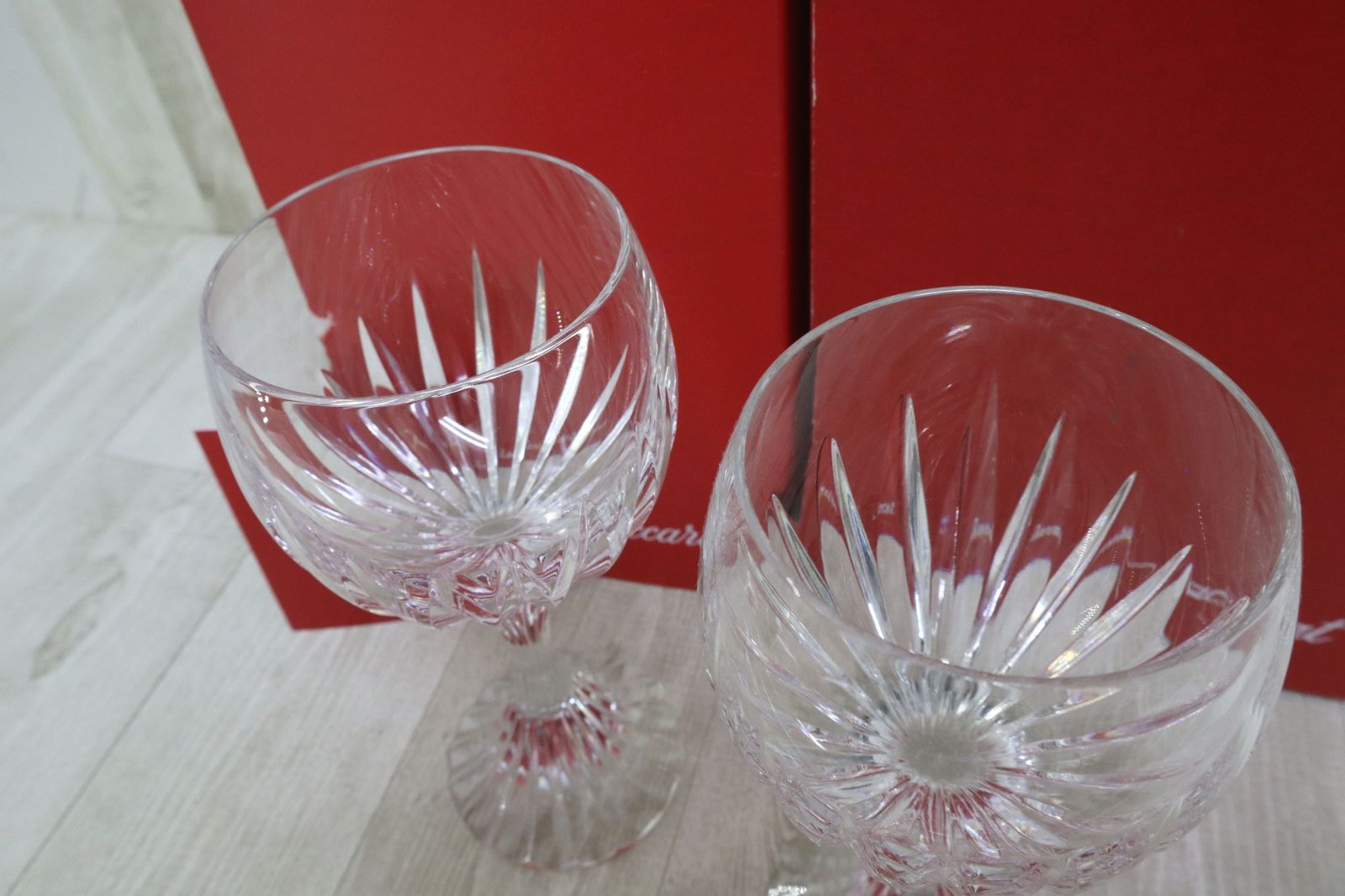 Baccarat バカラ マッセナ ワイングラス 2客 口径約6cm 傷有り 【公式 