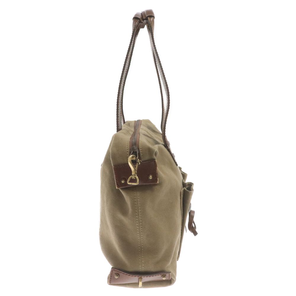 グッチ ハンドバッグ ブラウン 109132 GUCCI (グッチ) レザー キャンバス ハンドバッグ カバン カーキ