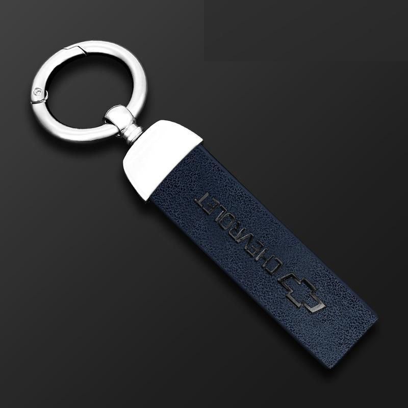シボレー レザーキーホルダーChevrolet Bow-tie blu : アイワ