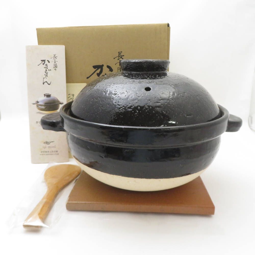 Nagatani Seito 長谷園 長谷園のかまどさん CT-01 かまどさん 三合炊き 1点 陶器 炊飯 直火 SY12336Z