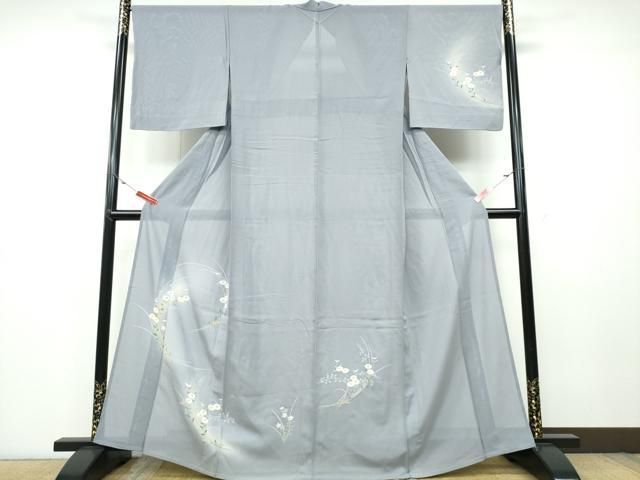 ベストストア日本一受賞店！■平和屋着物■訪問着　作家物　手描き　籬菊花文　暈し染め　金彩　逸品　gk459 平和屋着物▽訪問着 友禅 草花笛文 暈し染め 金彩 正絹 逸品