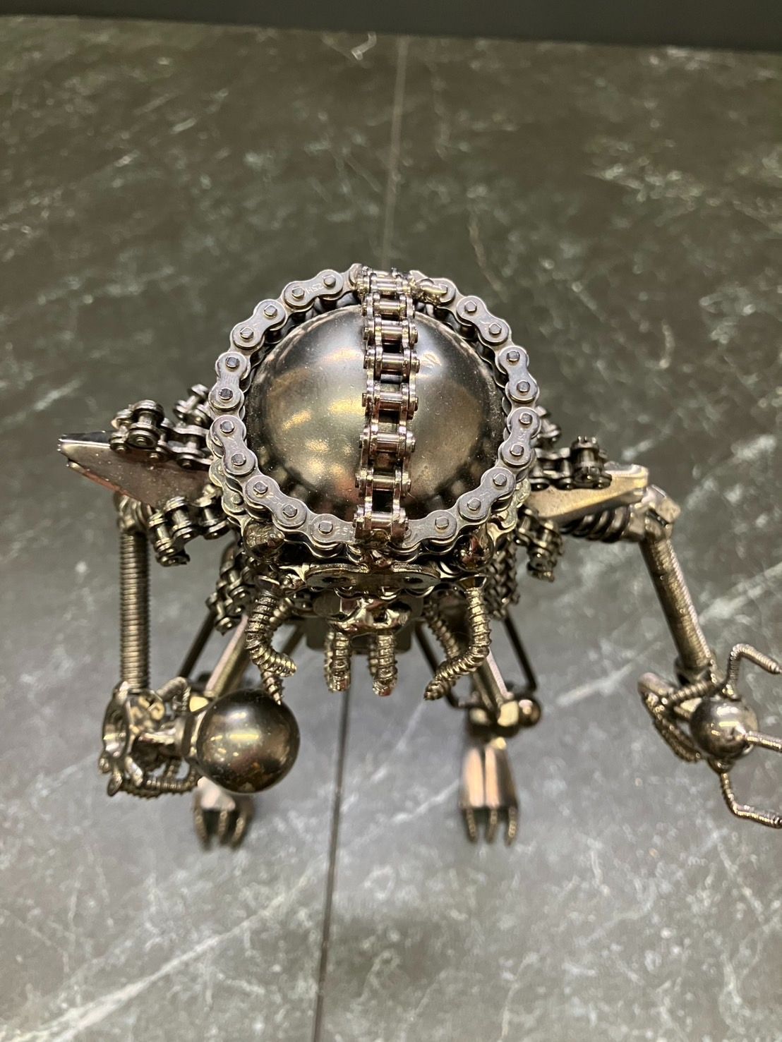 GI2 【現状品】メタルアート エイリアン プレデター 廃材アート