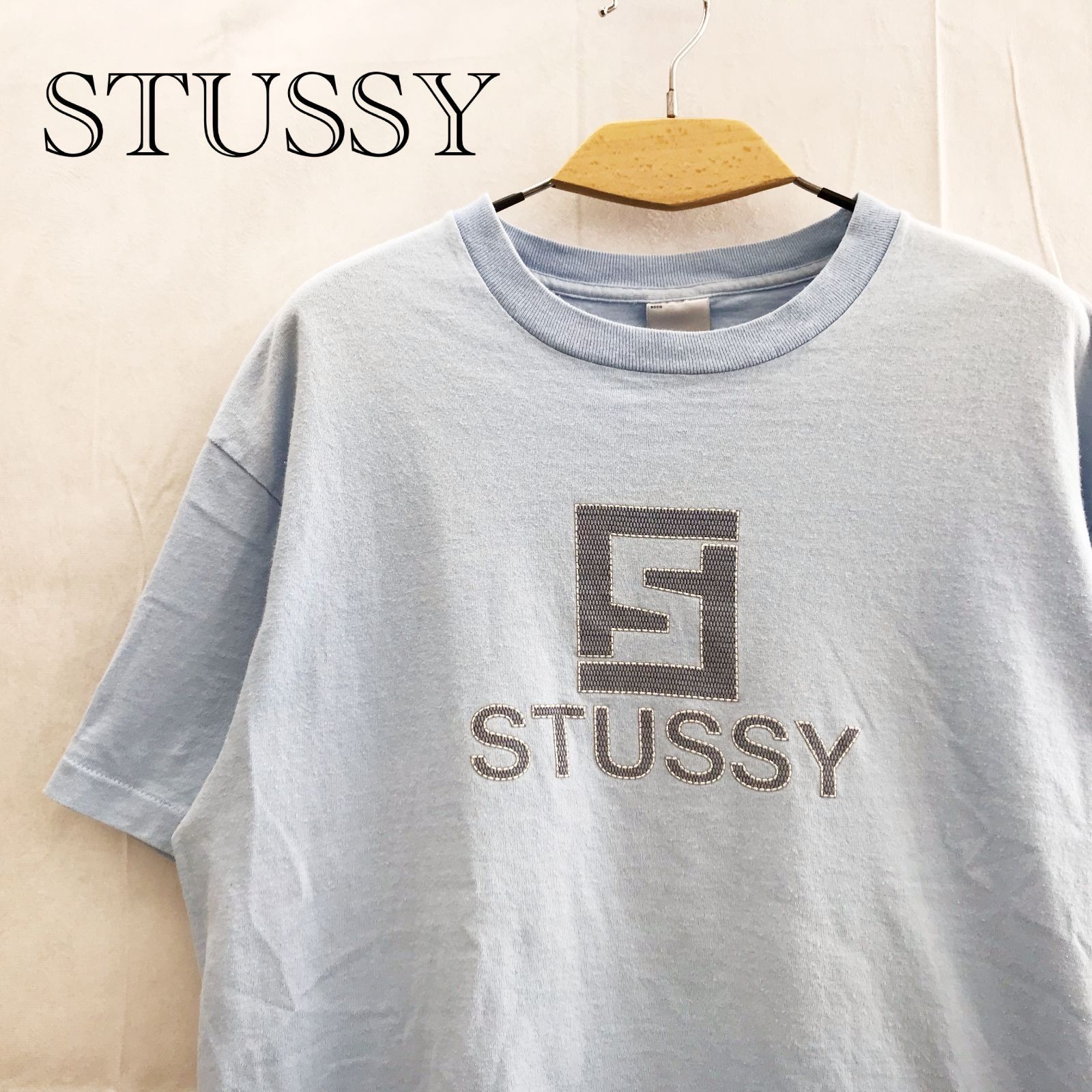 STUSSY ステューシー パロディTシャツ FENDI フェンディ L ブルー 半袖