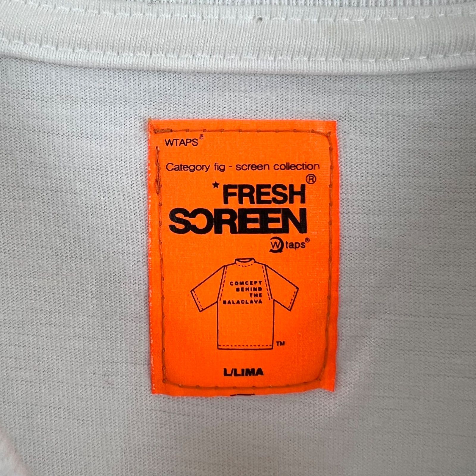 W TAPS FRESH SCREEN print t shirt white L archive y2k old DT 