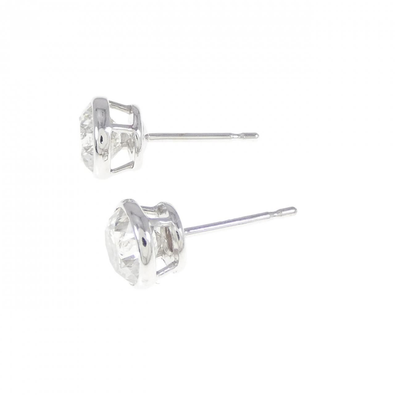 K18WG/K14WG ダイヤモンド ピアス 2.018CT K18WG ダイヤモンド ピアス