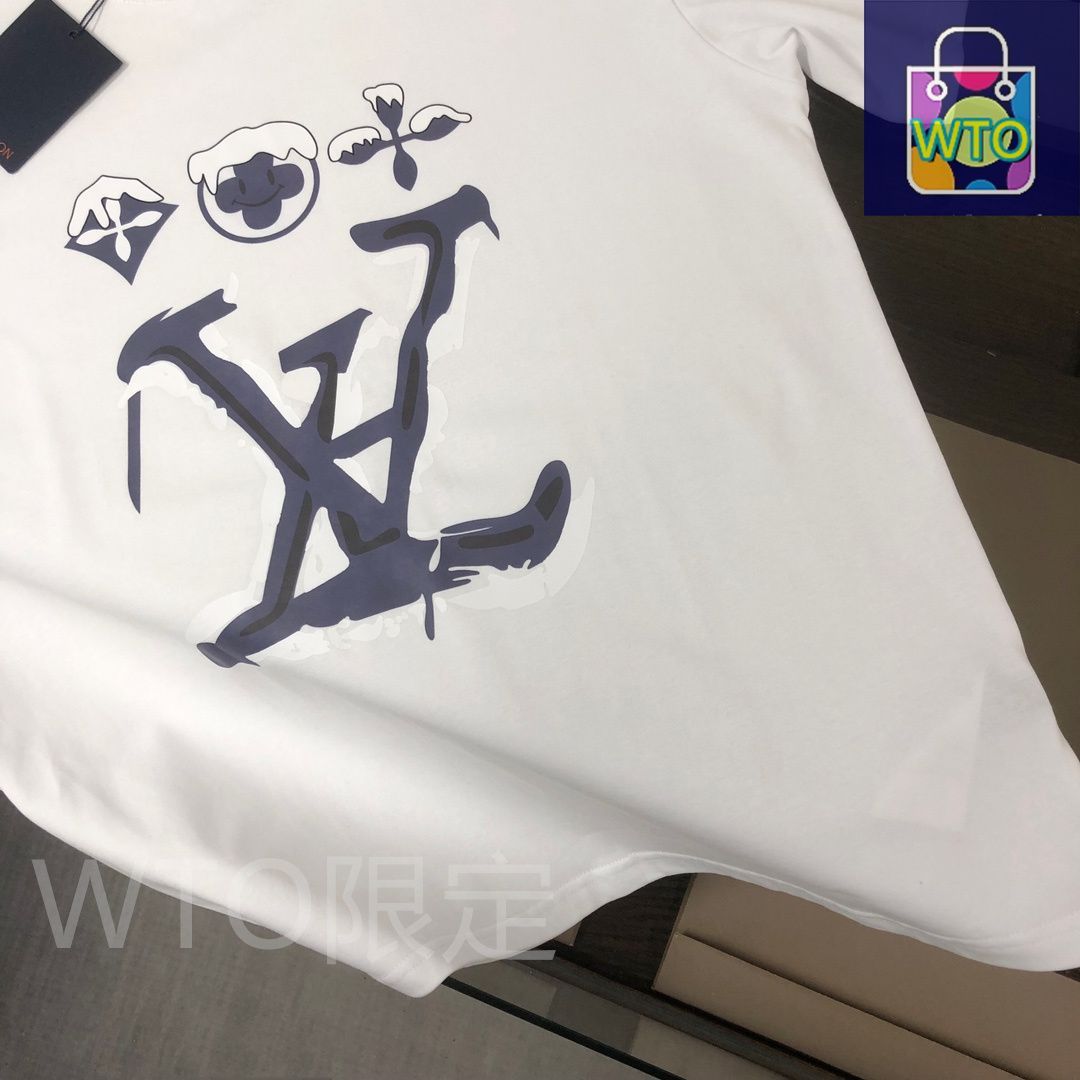本日限定特価】Louis Vuitton 春夏 ロゴプリントTシャツ [本日