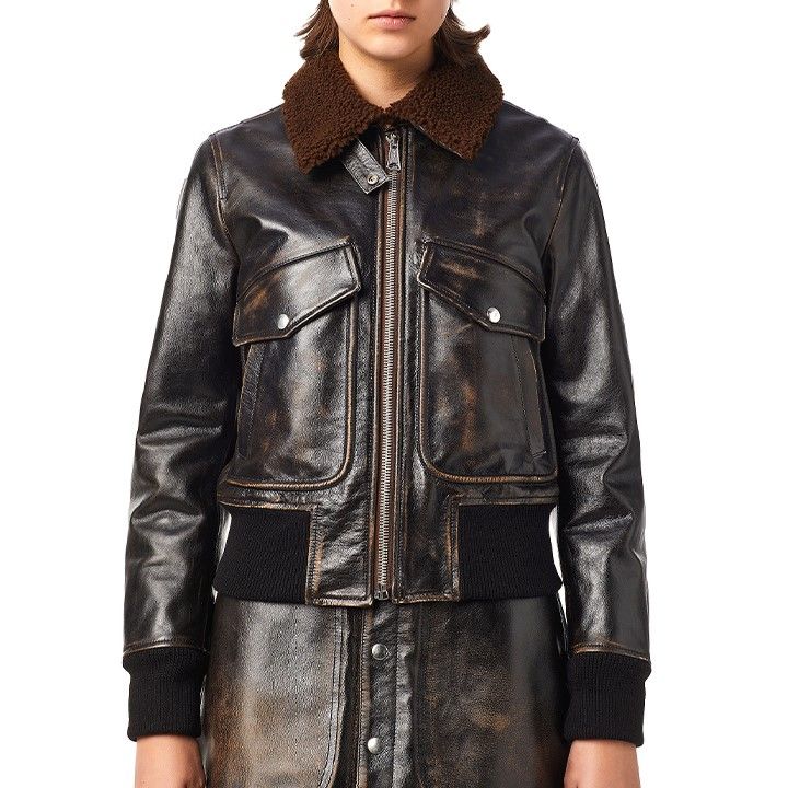 新品・未使用 ディーゼル DIESEL レザージャケット レディース 牛革 本 