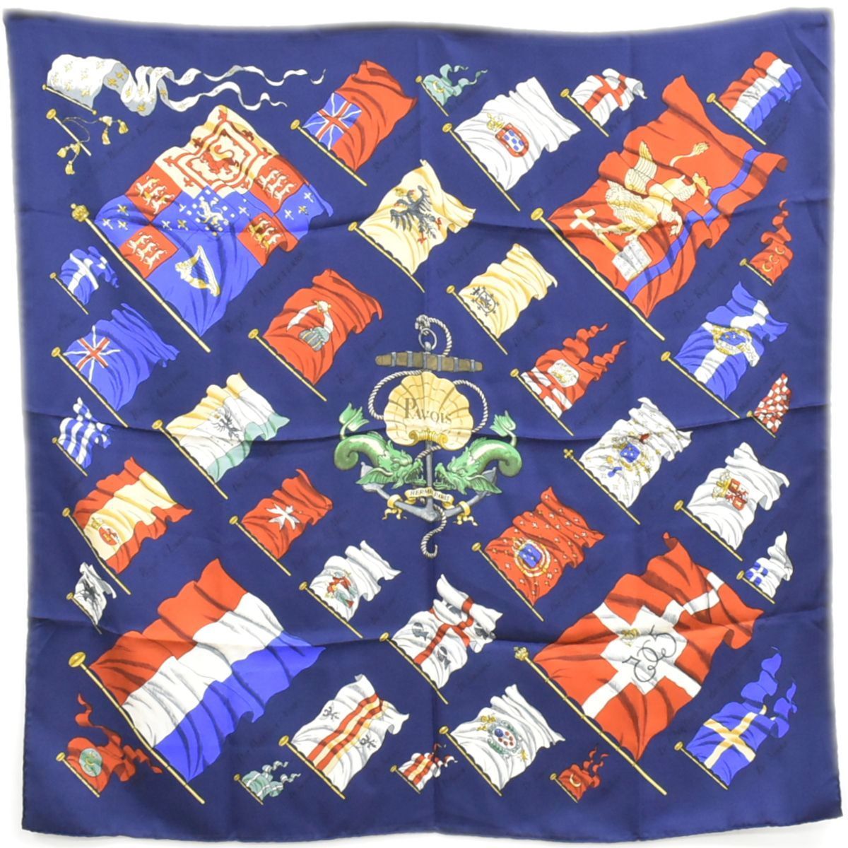 エルメス HERMES スカーフカレ カレ90 PAVOIS 船旗 スカーフ
