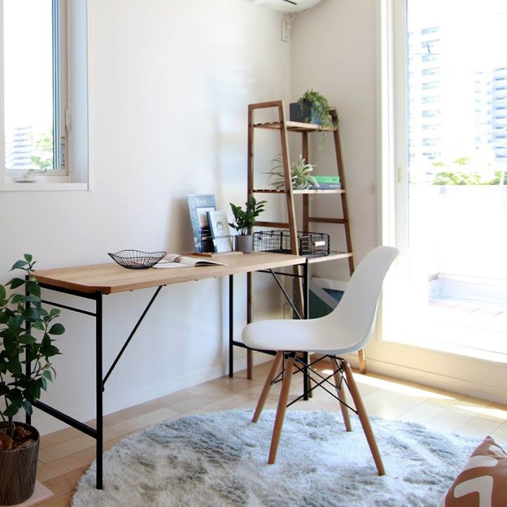 モデルルーム イームズチェア リプロダクト シェルチェア ダイニングチェア デスクチェア ホワイト 木製脚