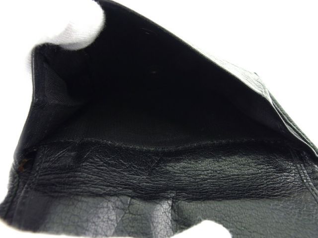 プラダ 三つ折り 財布 ミニ財布 レディース メンズ トライアングルロゴ ブラック シルバー レザー PRADA T20911