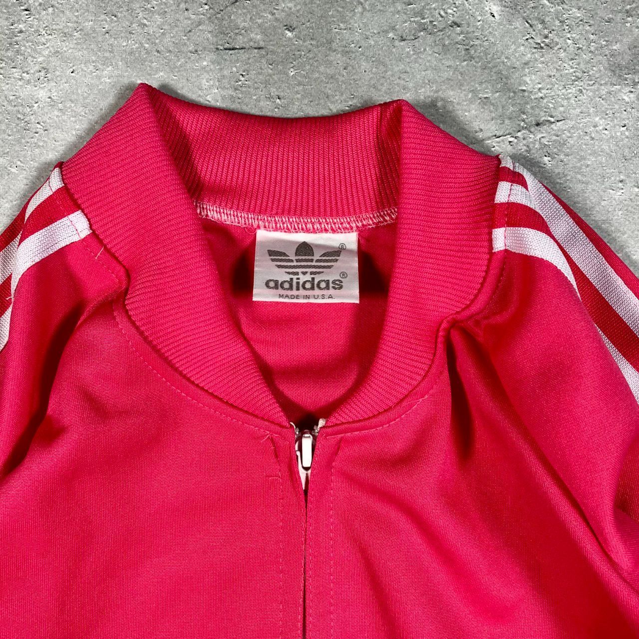 80s 美品 USA製 adidas ジャージ ヴィンテージ アメリカ製 トラック 