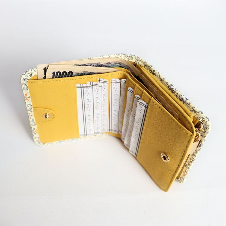 日本製 本革 浅草文庫 二つ折り財布 L字ファスナー シルクロード