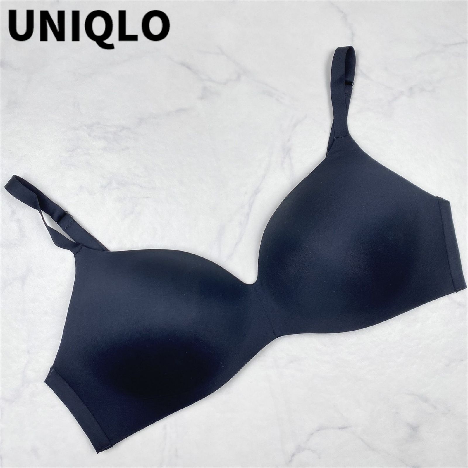 新品未使用】UNIQLO ユニクロ ワイヤレスブラ ブラジャー XL ブラック