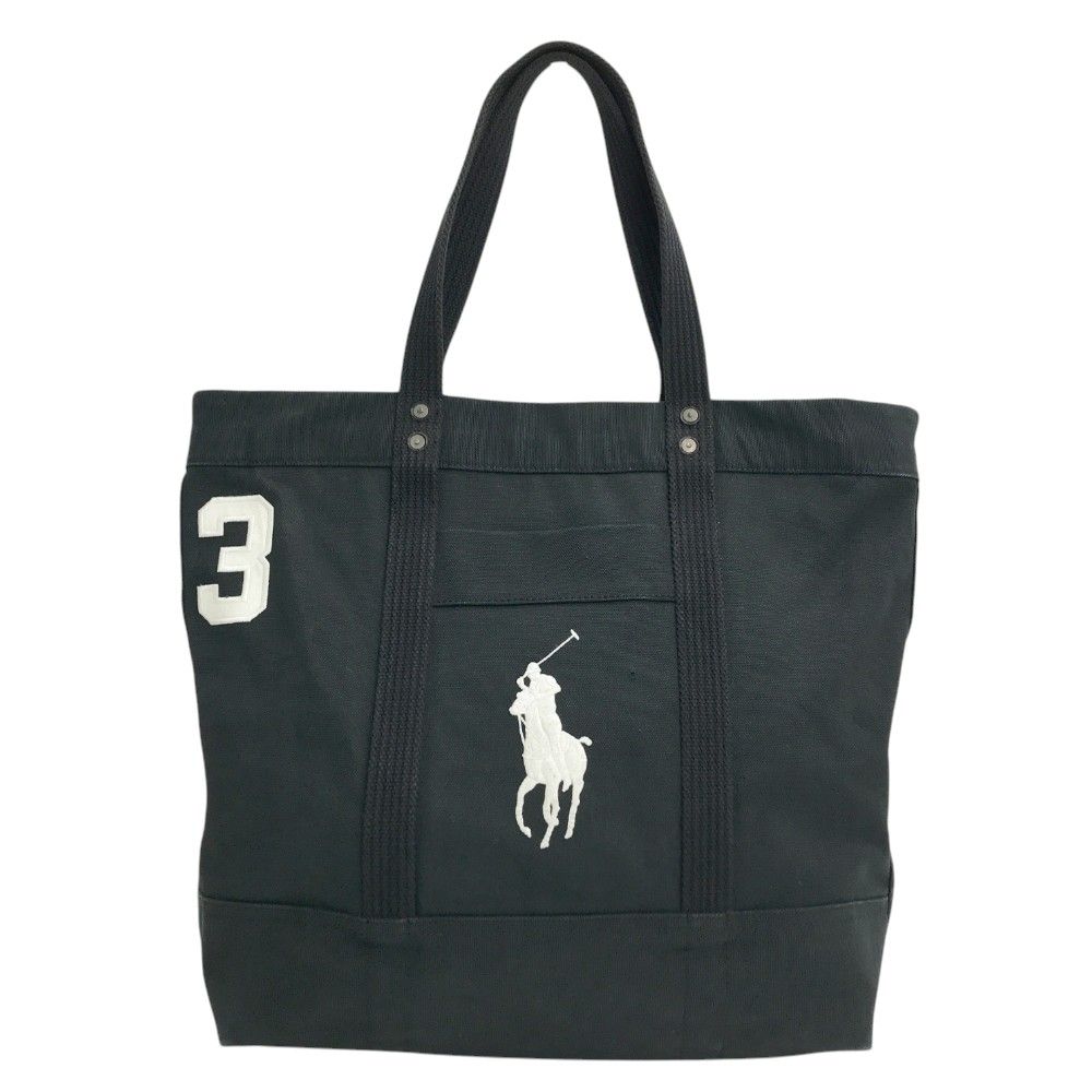 美品 POLO RALPH LAUREN リバーシブル キャンバス バッグ POLO RALPH LAUREN ポロ ラルフローレン キャンバス トートバッグ
