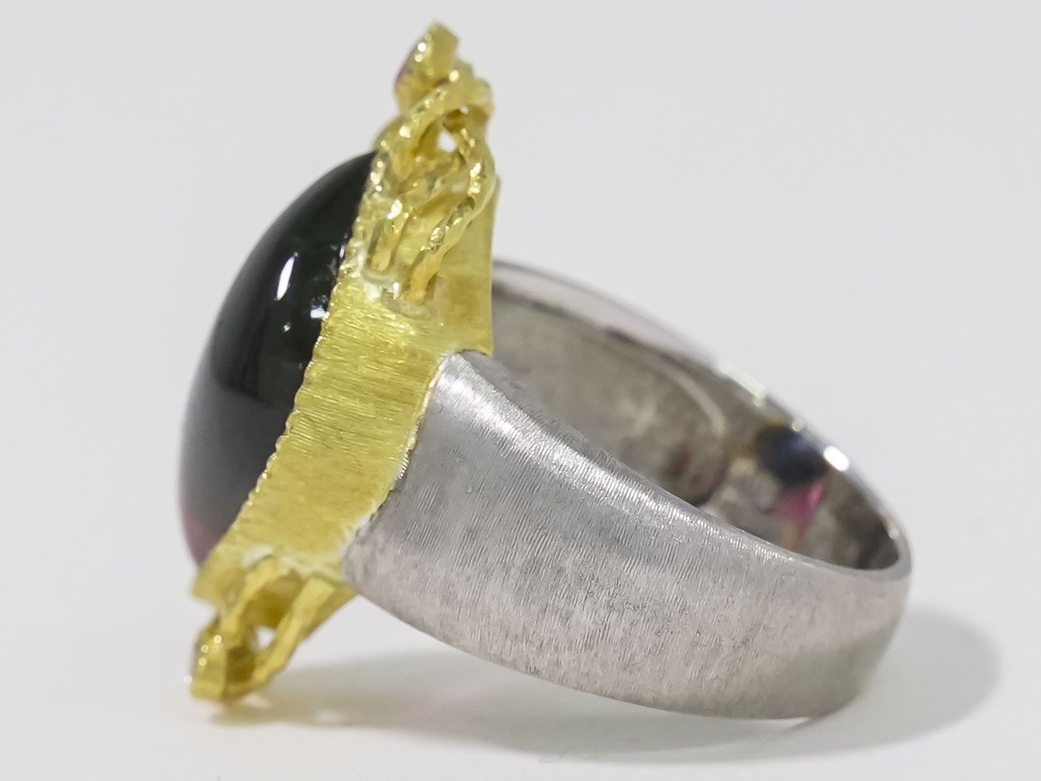本物 トルマリン 5.56ct ルビー 0.07ct ダイヤモンド 0.02ct K18 WG YG  