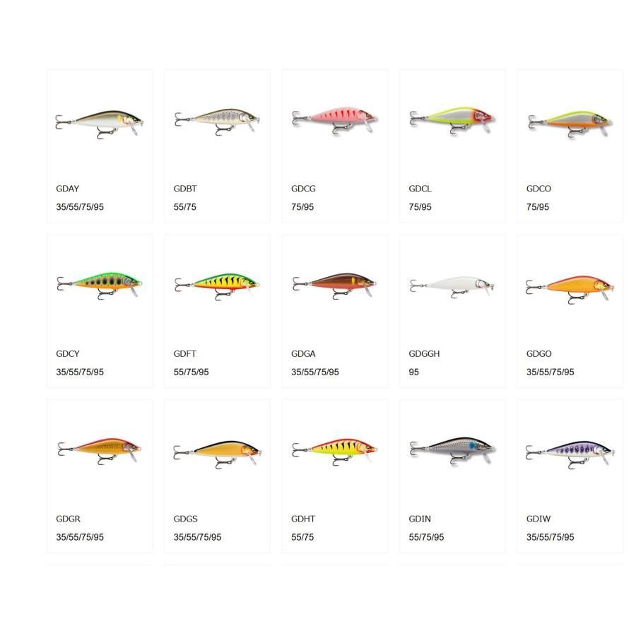 ラパラ カウントダウン エリート CDE95 9.5cm 14g (カラーチャート2