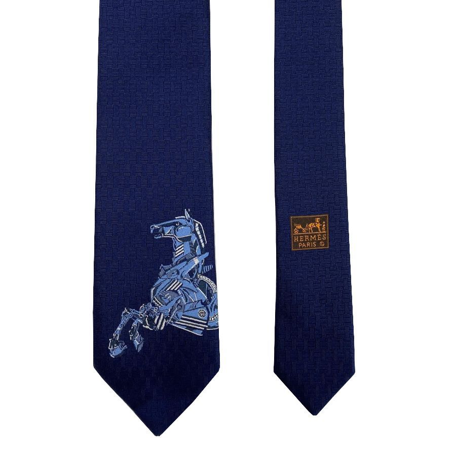 HERMES エルメス ヘヴィシルクタイ 7 cm ロボカバール 333982T HERMES エルメス ヘヴィシルクタイ 7 cm ロボカバール 333982T
