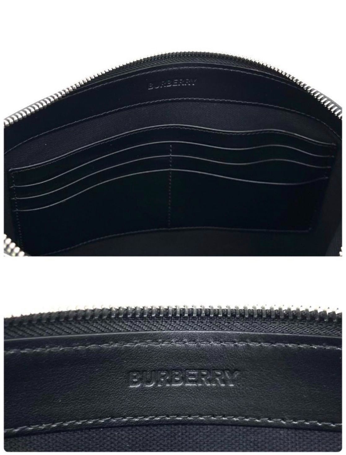 BURBERRY バーバリー A:MS ROUNDED POUCH ロゴ 8015695 クラッチバッグ セカンドバッグ ブラック レザー - メルカリ