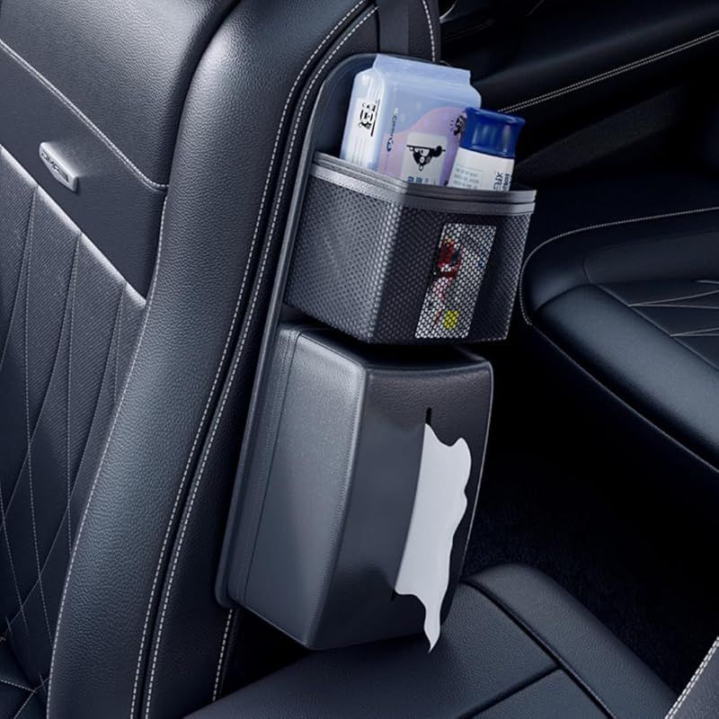MaT store 車 収納ボックス ティッシュホルダー シートポケット 車用 収納 ケース サイド収納ポケット 1