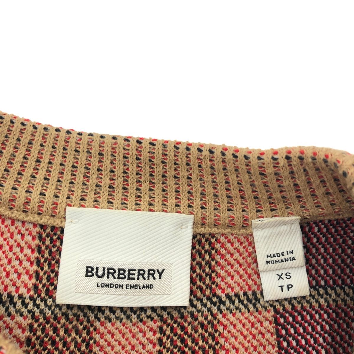 良好 BURBERRY LONDON バーバリーロンドン HARRIETTA 長袖ニット サイズXS 8070354 ベージュ  レディース 23AW バーバリーチェック ノバ　240001145750 良好 BURBERRY LONDON バーバリーロンドン HARRIETTA 長袖ニット
