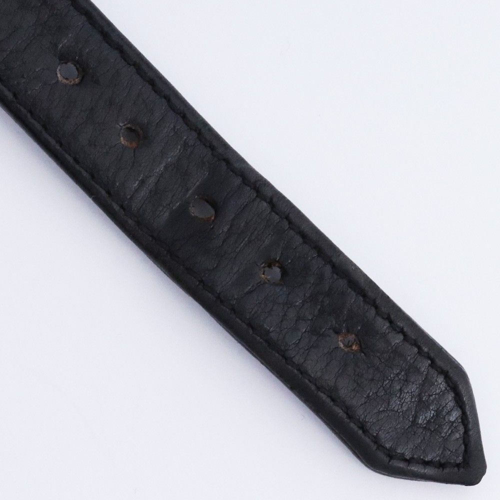 CHROME HEARTS ガンスリンガー クロスボール レザーブレスレット サイズ9 ブラック シルバー WWW_SHINETEETH_COM