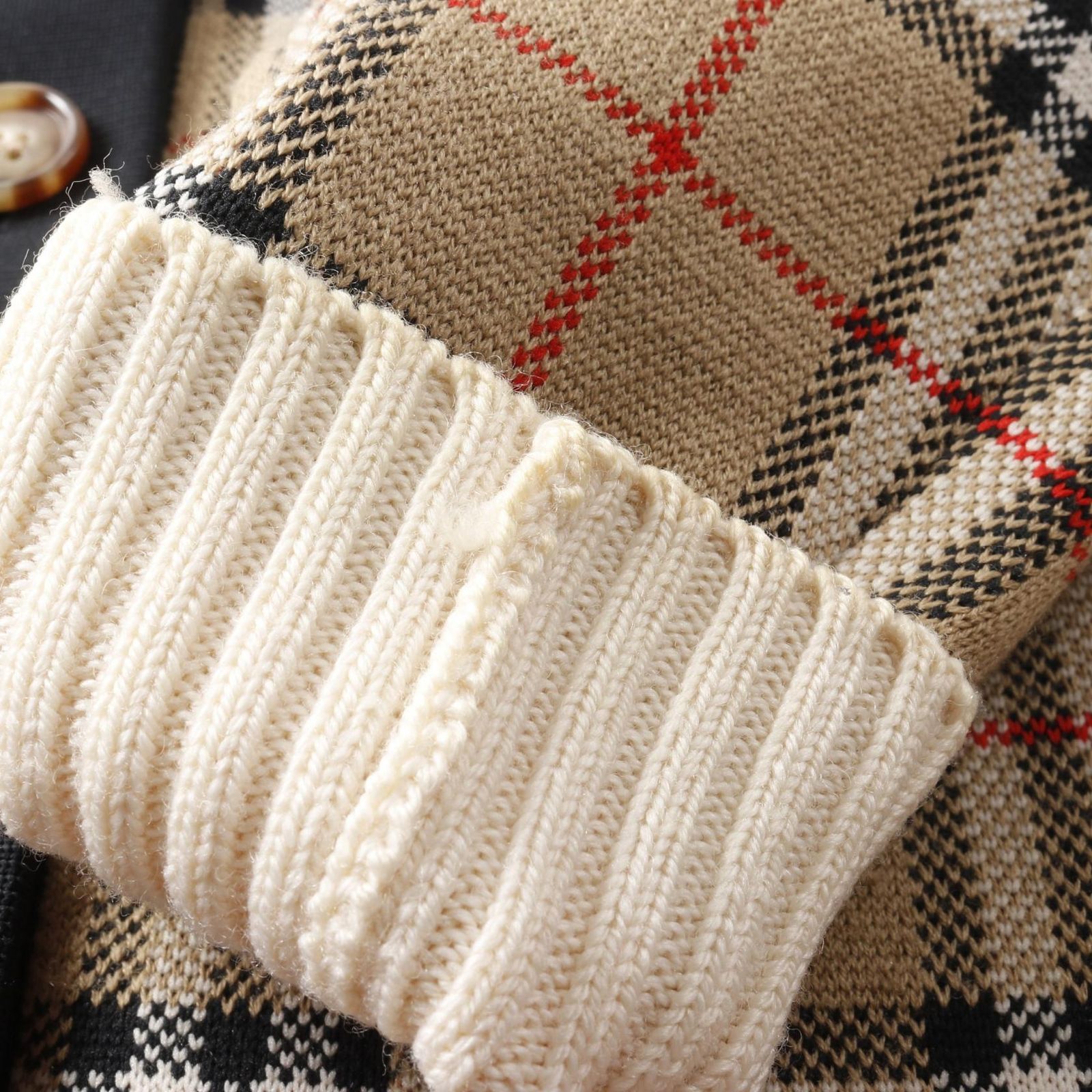 バーバリー BURBERRY カーディガン ノバチェック 8024076 ウール
