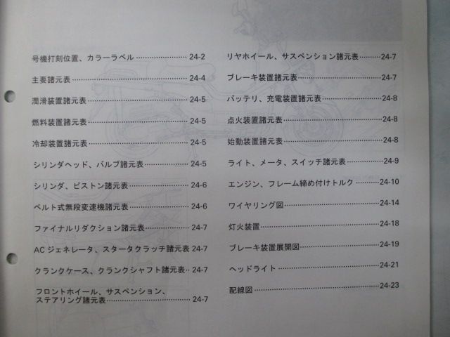 PS250 サービスマニュアル ホンダ 正規 中古 配線図有り 補足版