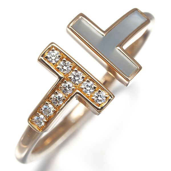 ティファニー リング シェル ダイヤ ダイヤモンド Tワイヤー 14.5号  