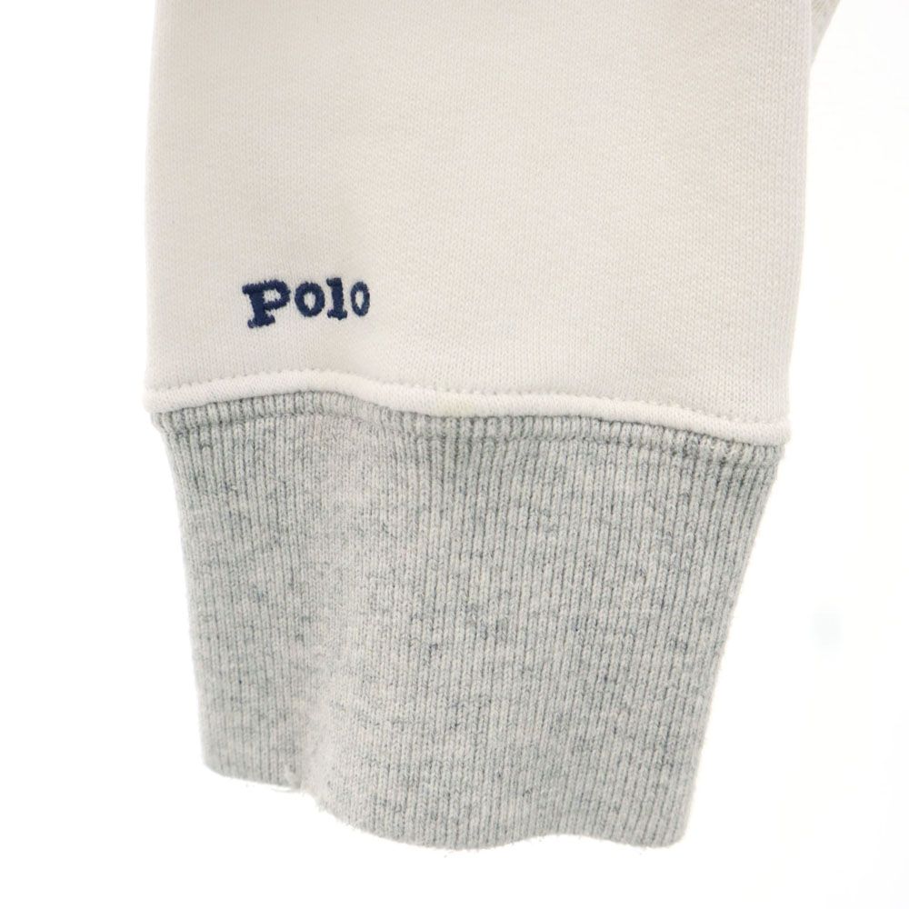 ポロラルフローレン 長袖 スウェット トレーナー XS ホワイト×グレー