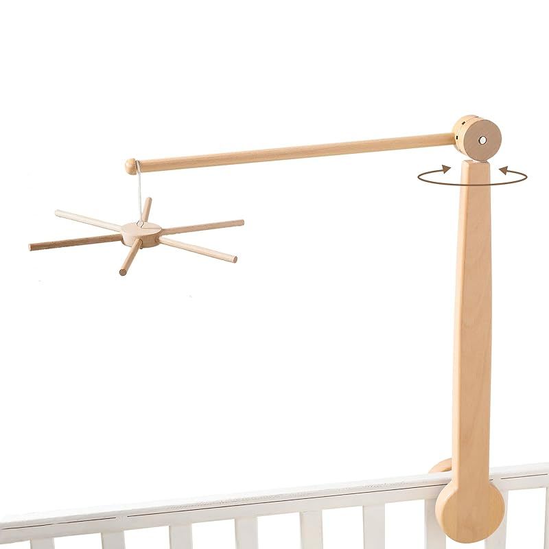 lets make ベビー ベッドメリーアーム 木製アーム ベビー メリー モビール ベッドアームブラケット アームだけ ハンドメイド ベビー 赤ちゃん 子ども 部屋 インテリア 子供用寝具 誕生日 出産祝い