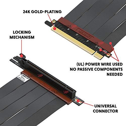 美品】LINKUP ウルトラ PCIe 4.0 X16ライザーケーブル - PCパーツ