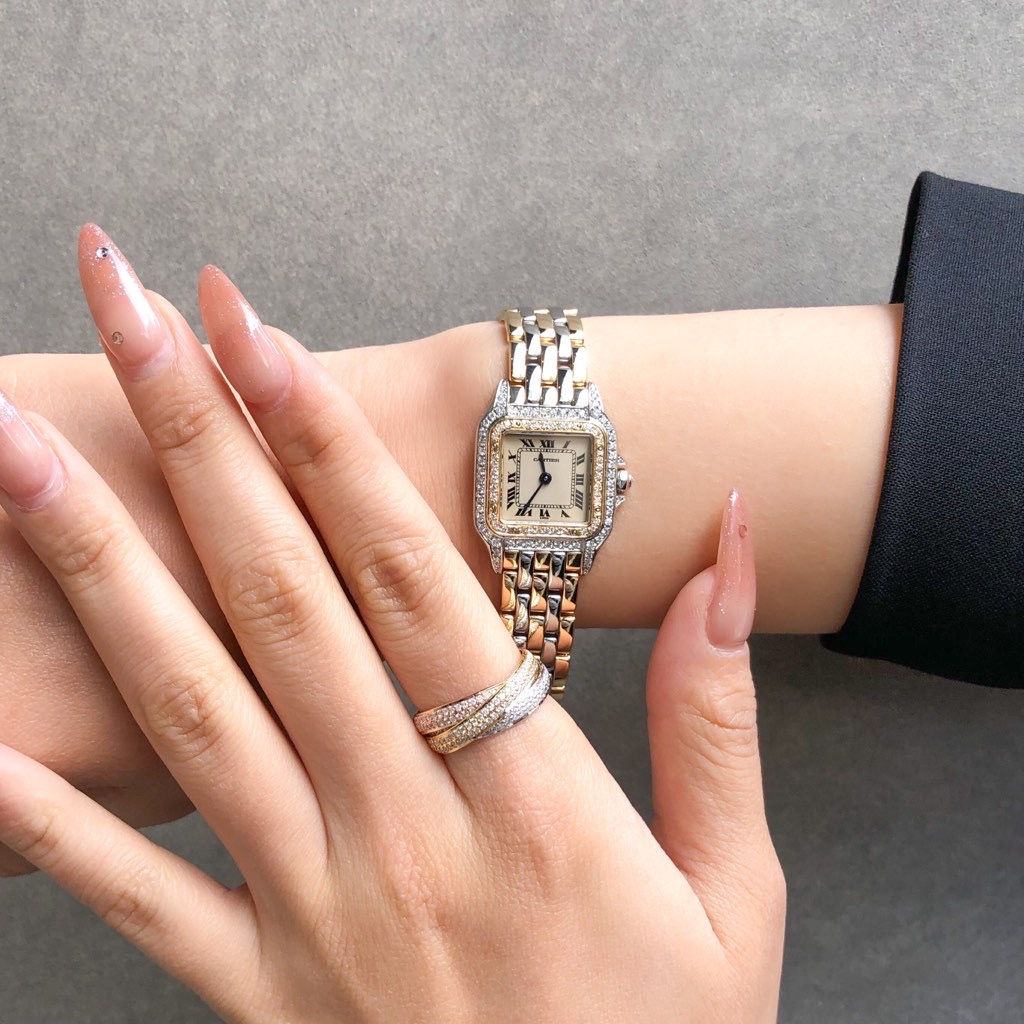 カルティエ パンテール SM コンビ ダイヤ レディース 腕時計 Cartier