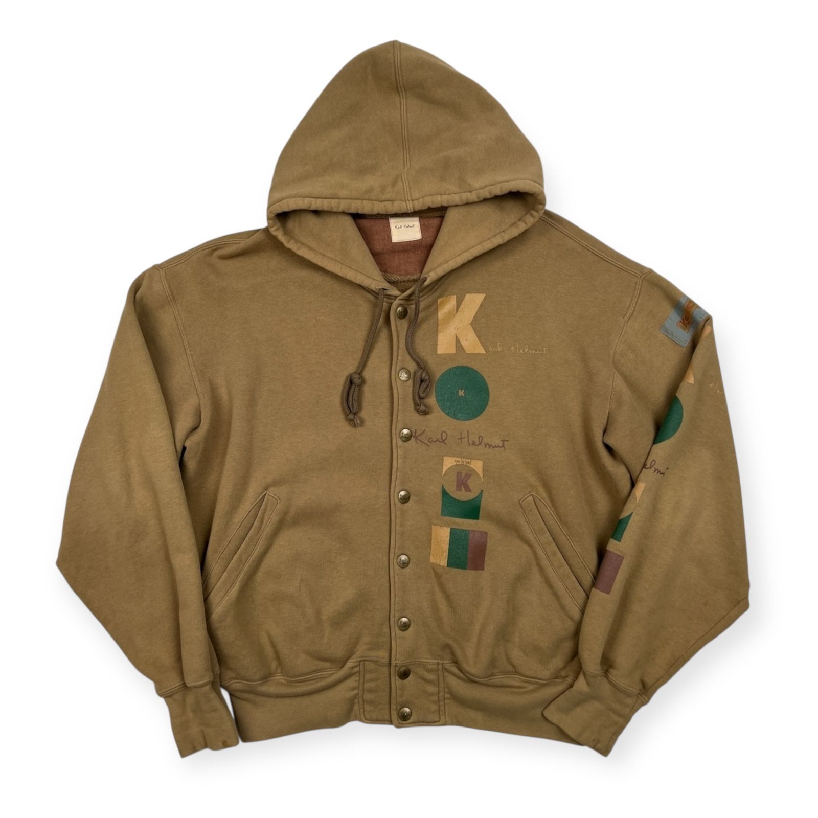 Karl Helmut カールヘルム アウター パーカー ワッペン刺繍 ベージュ