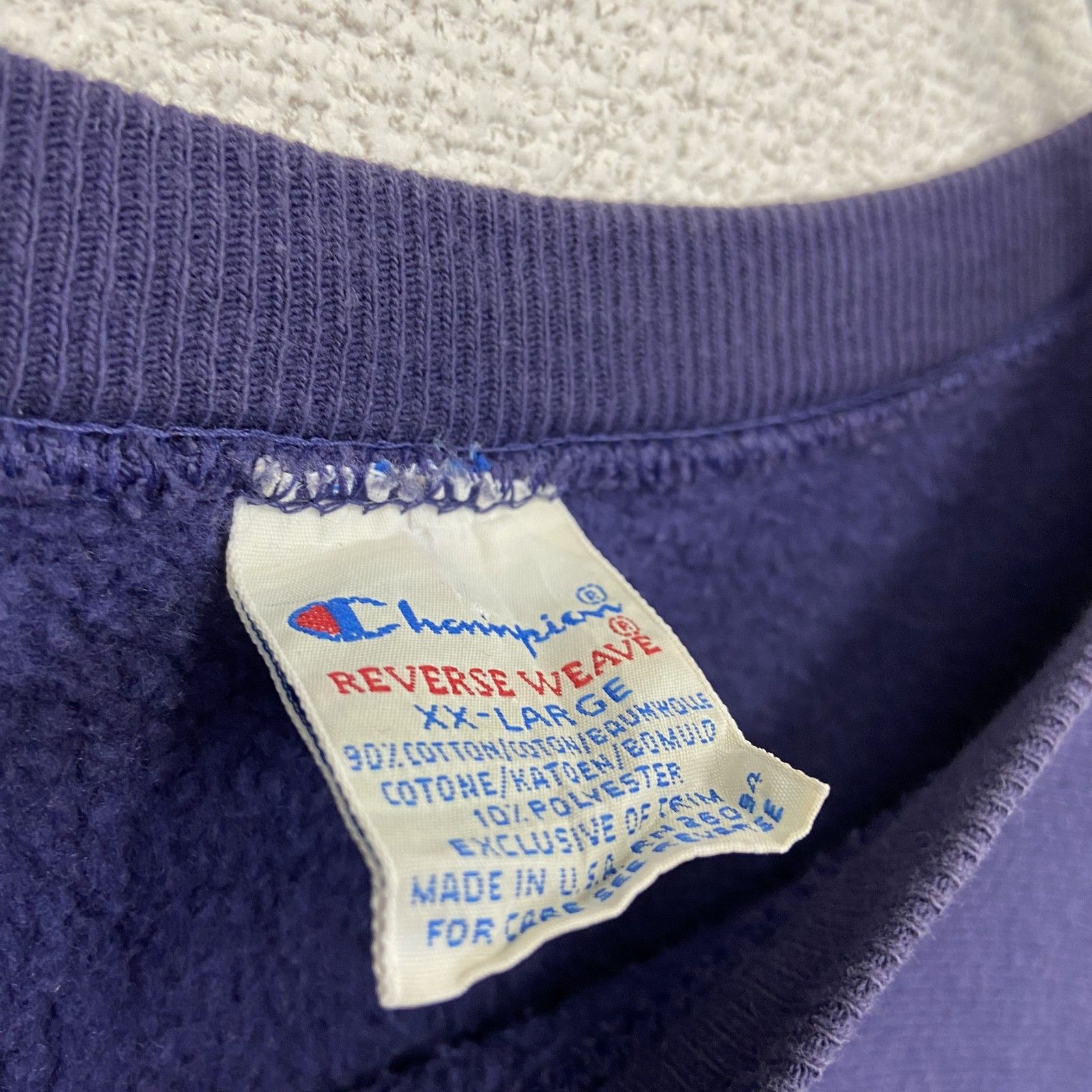【刺繍タグ】Champion リバースウィーブ 90's Ｍ　紫色 チャンピオン リバースウィーブ ビンテージ 90年代 刺繍タグ