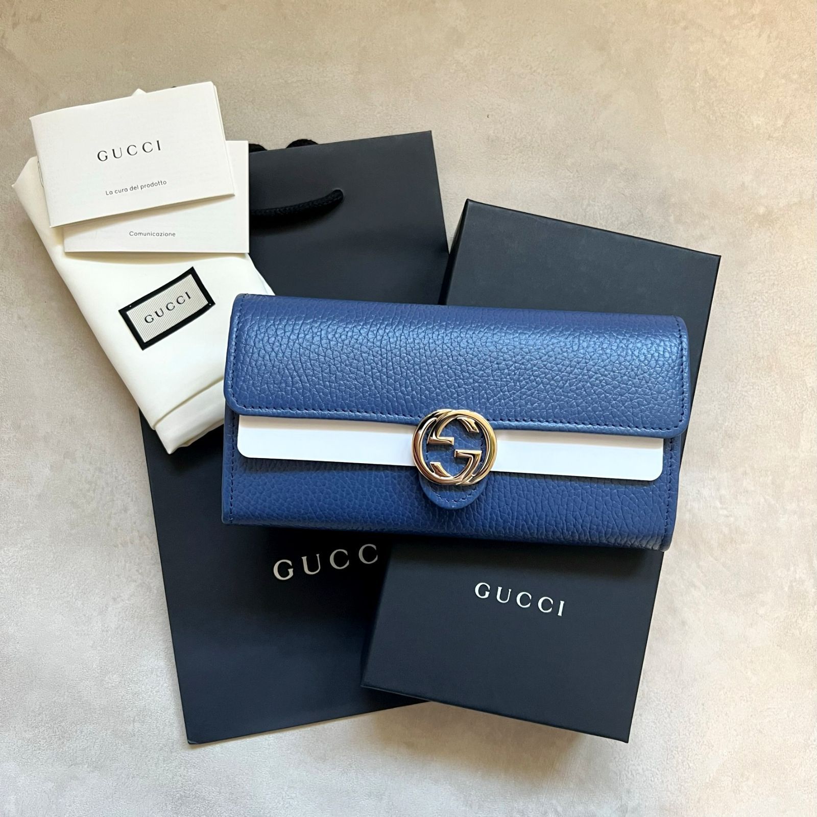 新品未使用箱付き】GUCCI グッチ レザー長財布 - ペスカセレクト