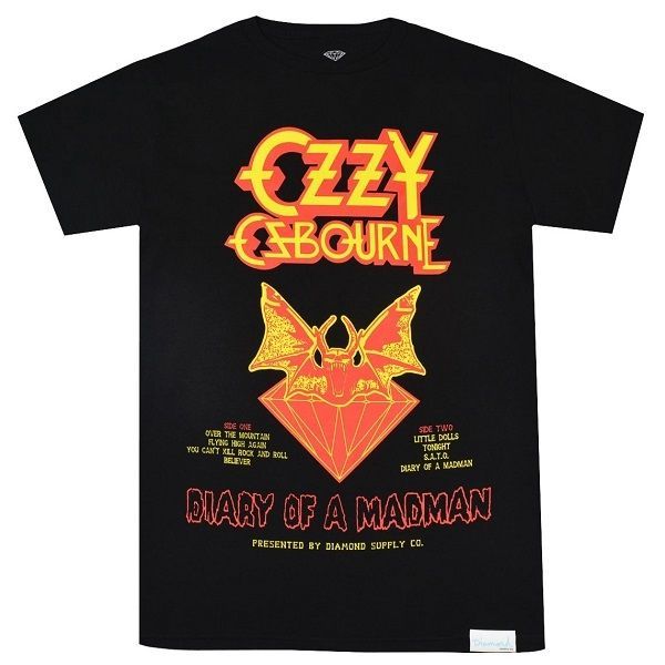 OZZY OSBOURNE × DIAMOND SUPPLY CO. オジーオズボーン × ダイヤモンドサプライ Diary Of A Madman  Tシャツ BLACK - 買付期間