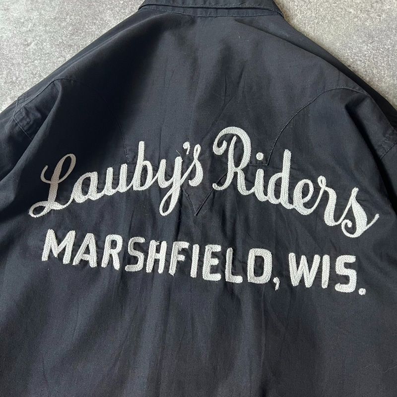 60s 70s Rockmount Ranch Wear チェーンステッチ 刺繍 長袖 ウエスタン