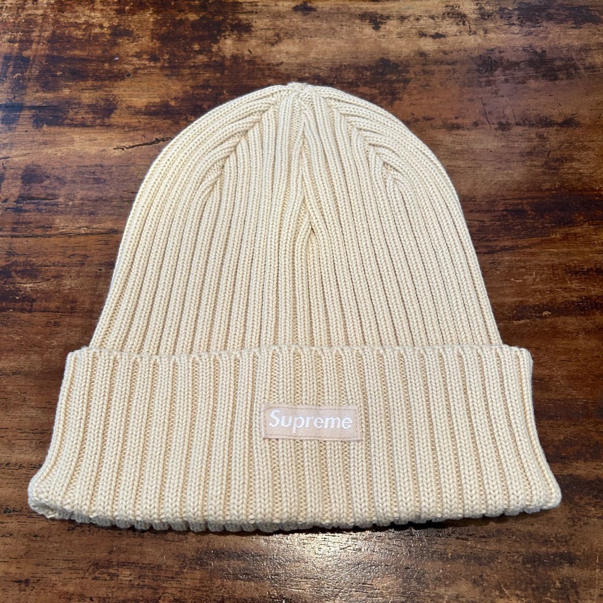 ネコポス送料無料☆24SS Supreme Overdyed Beanie Light Tan ( シュプリーム オーバーダイド ビーニー ベージュ  ニットキャップ 帽子 )