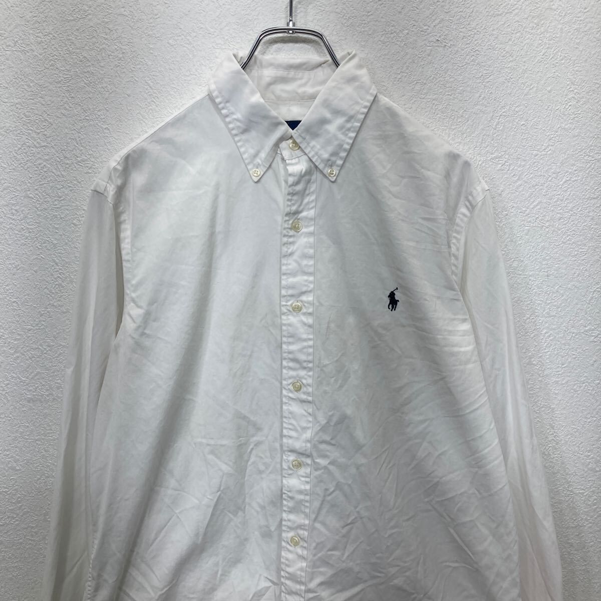 Ralph Lauren 長袖 シャツ Mサイズ ラルフローレン ボタンダウンシャツ ホワイト 古着卸 アメリカ仕入 t2409-3493