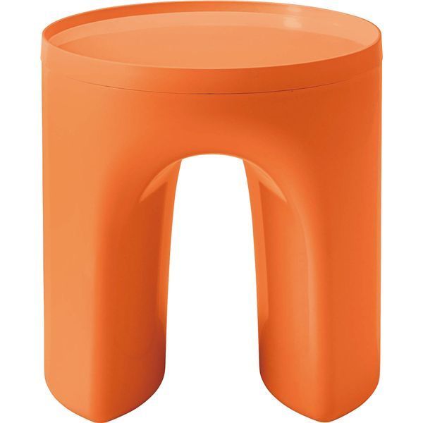 サイドテーブル オレンジ （約φ40×H41cm） 完成品