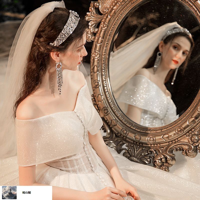 夏用 フレンチ宮廷風ウェディングドレス 重工刺繍 優雅なレトロプリンセスライン 大きなロングトレーン 8.12LYC680夏の新生活